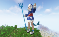 Minecraft Gawr Gura Statue
