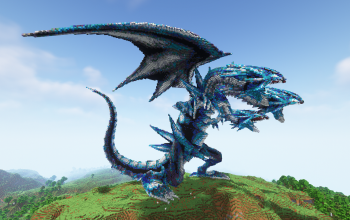 Minecraft Blue-Eyes Ultimate Dragon Statue