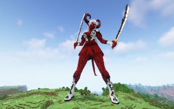 Minecraft Redgirl Statue