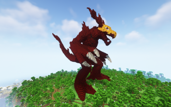 Minecraft DarkLizardmon Statue Free