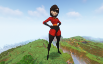 Minecraft Elastigirl (Mrs Incredible) Statue