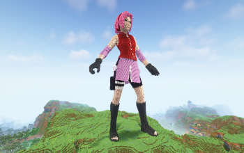 Minecraft Sakura Statue