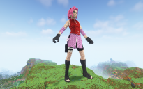 Minecraft Sakura Statue