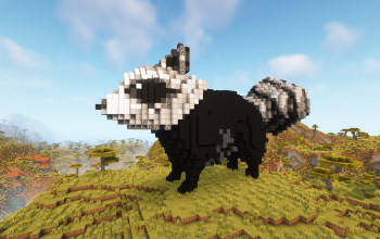 Minecraft Raccoon Statue Free