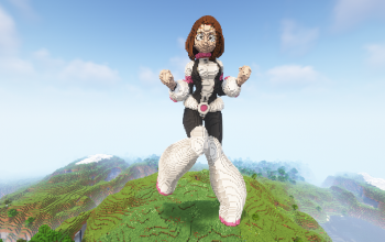 Minecraft Ochaco Uraraka Statue