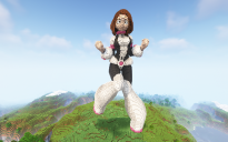 Minecraft Ochaco Uraraka Statue