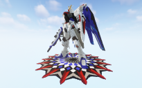 Minecraft Freedom Gundam Statue