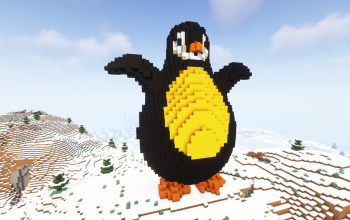 Minecraft Penguin Statue Free