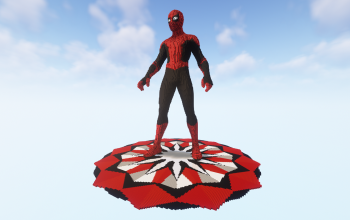 Minecraft Spiderman NWH Statue