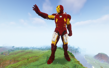 Minecraft Ironman V02 Statue