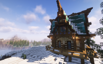 Medieval Snowy Fantasy House - By Zoonyy and Hichibo