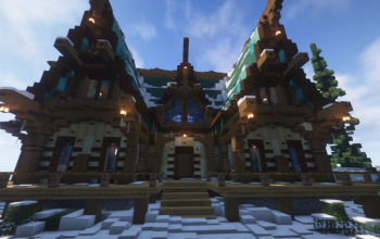 Medieval Snowy Fantasy House 2