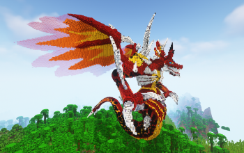 Minecraft Megidramon X Statue