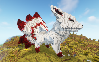Minecraft 9 Tailed Fox Statue Free