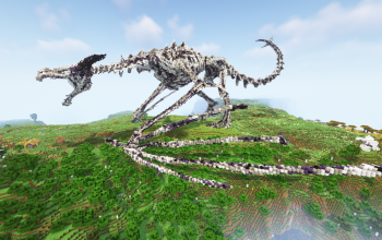 Minecraft Ender Dragon Skeleton Statue Free