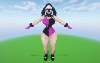 Minecraft Female Clown Statue