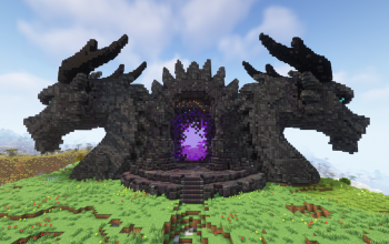 Minecraft Nether Dragon Portal Statue