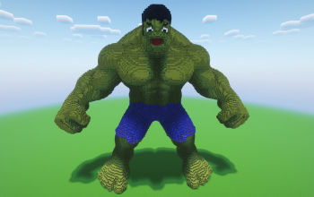 Minecraft Hulk Statue