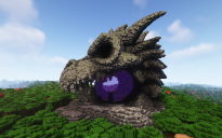 Minecraft Dragon Head Nether Portal Statue