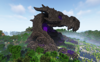 Minecraft Dragon Head Nether Portal V02 Statue