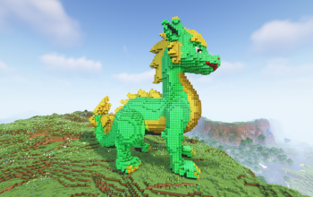 Minecraft Asian Baby Dragon Statue Free
