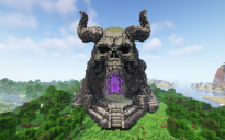 Minecraft Skull Nether Portal V02 Statue
