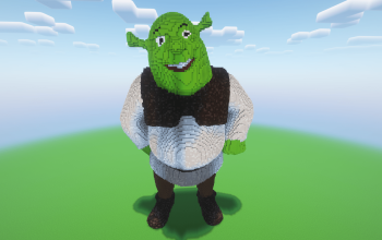 Minecraft Shrek Statue
