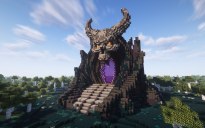 Minecraft Skull Nether Portal V03 Statue - Warden Map Free