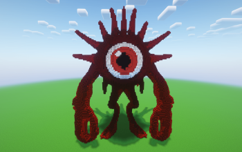 Minecraft Crimson Monster Statue