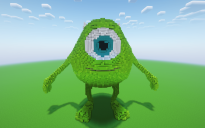 Minecraft Mike Wazowski Statue