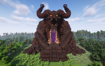 Minecraft Titan Nether Portal V01 Statue
