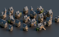 18 Medieval Houses Collection Fast
