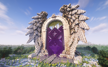 Minecraft Angel Wings |Paradise| Nether Portal V02 Statue Free