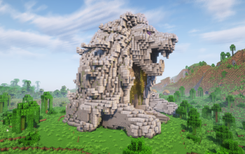 Minecraft Lion Head Nether Portal V01 Statue