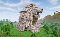 Minecraft Lion Head Nether Portal V01 Statue