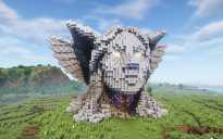 Minecraft Angel Head Nether Portal Statue
