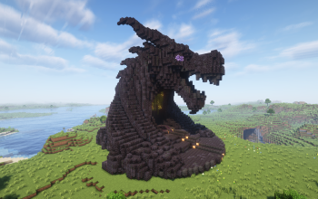Minecraft Dragon Head Nether Portal V11 Statue Free