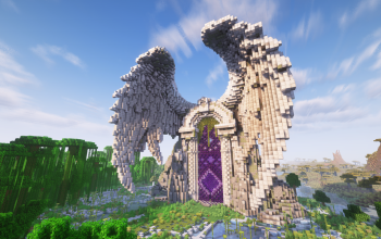Minecraft Angel Wings |Heaven| Nether Portal V03 Statue