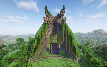 Minecraft Dragon |Nature| Nether Portal V12 Statue Free