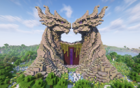 Minecraft Dragon Nether Portal Statue V13