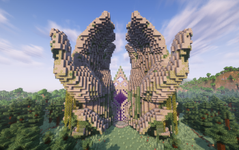 Minecraft Hand of God Nether Portal Statue