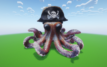 Minecraft Pirate Octopus Statue