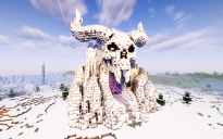 Minecraft Skull |Snowy| Nether Portal Statue V06 Free