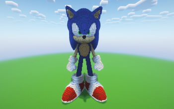 Minecraft Sonic Statue