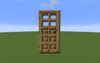 OAK DOOR PIXEL ART 3D