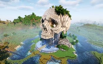 Minecraft Skull Nether Portal Statue V07