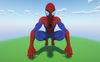 Minecraft Spider-Man Statue