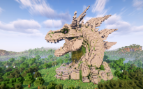 Minecraft Dinosaur Head Nether Portal Statue