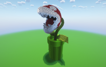 Minecraft Piranha Plant Statue ( FREE )