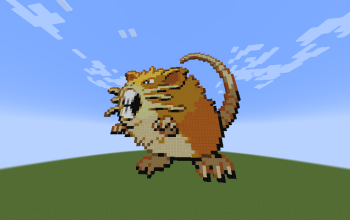 Raticate pokemon pixel art